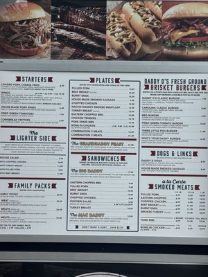 Menu photo 4 Daddy D’s BBQ Benson, NC