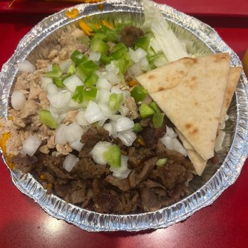 The Halal Guys - Small Combo Platter Beef and Chicken - Middle Eastern Near Me - Long Beach, California The Halal Guys - Small Combo Platter Beef and Chicken - Middle Eastern Near Me - Long Beach, California