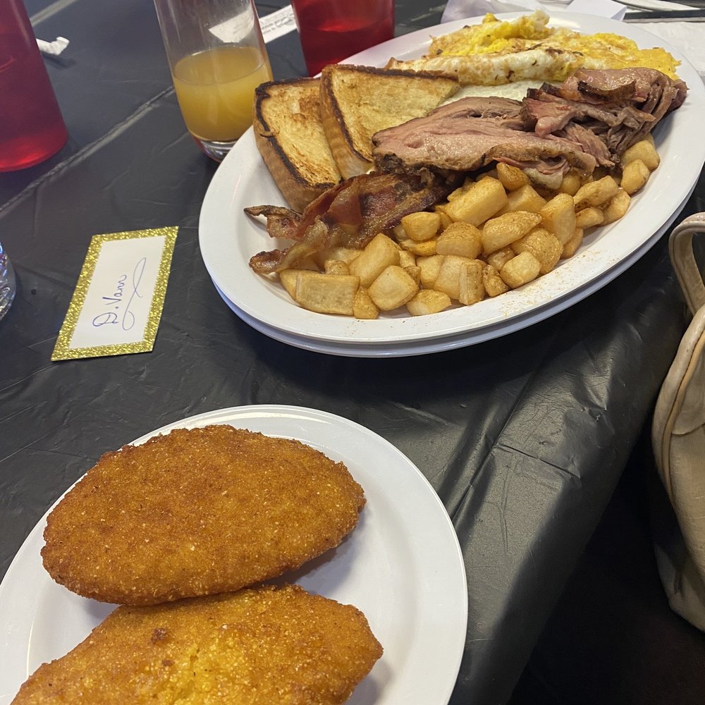 Q's Quisine - Hot water corn bread. Brisket breakfast platter - Food Trucks Near Me