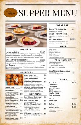 Menu photo 3 Traditions Restaurant Goodland, KS