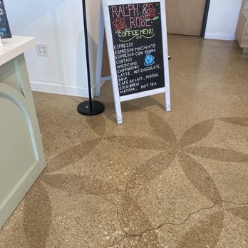 Ralph & Rose - Coffee menu on a sandwich board. - Cafes Near Me - Dallas, Texas