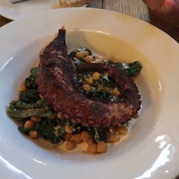 Grilled octopus with chick peas and aoli. Grilled octopus with chick peas and aoli.