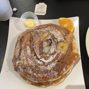 Pancake Joe's - mixed pancakes with cinnamon roll and strawberry banana. - Breakfast & Brunch Near Me - San Antonio, Texas Pancake Joe's - mixed pancakes with cinnamon roll and strawberry banana. - Breakfast & Brunch Near Me - San Antonio, Texas