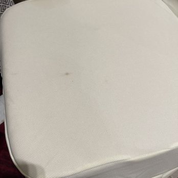 Diamond Bay Restaurant - most if not all the chair covers looked like this before we sat down. - Dim Sum Near Me - Seattle, Washington