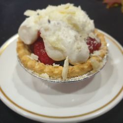 Herring Ridge YMCA - Berry tart with whipped cream and shaved chocolate