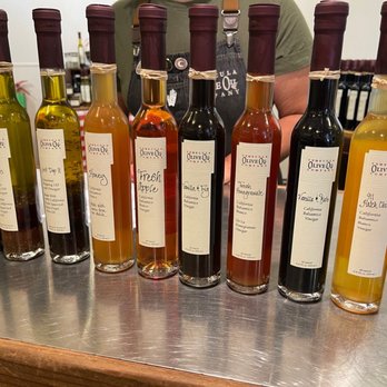 Temecula Olive Oil Company - Different olive oils and vinegars we got to taste test. - Olive Oil Near Me - Temecula, California