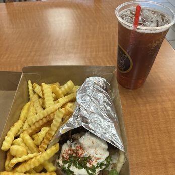 Stop-N-Go Gyros - #1 -Gyro Plate Combo with fries. The food tastes as good as it looks and looks as good as it tastes! - Mediterranean Near Me - Fort Worth, Texas Stop-N-Go Gyros - #1 -Gyro Plate Combo with fries. The food tastes as good as it looks and looks as good as it tastes! - Mediterranean Near Me - Fort Worth, Texas