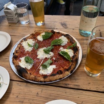 Gjelina - Pomodoro - Confi T Tomato , Oregano & Green Olive Oil Pizza - New American Near Me - Venice, California Gjelina - Pomodoro - Confi T Tomato , Oregano & Green Olive Oil Pizza - New American Near Me - Venice, California