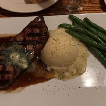 Friends & Company Restaurant - 12oz New York Strip with mash potato's and green beans that were cooked to perfection - American Near Me - Madison, Connecticut Friends & Company Restaurant - 12oz New York Strip with mash potato's and green beans that were cooked to perfection - American Near Me - Madison, Connecticut