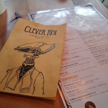 The Clever Koi - Front of Drink Menu. - Asian Fusion Near Me - Phoenix, Arizona