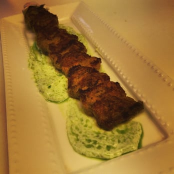 Tapeo - Lamb skewer in a mint yogurt. - Tapas Bars Near Me - Barcelona, B Tapeo - Lamb skewer in a mint yogurt. - Tapas Bars Near Me - Barcelona, B