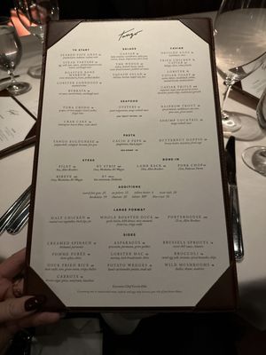 Menu photo 5 Tango Room Dallas, TX