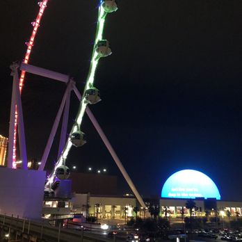 The High Roller - High Roller and Sphere as viewed from Monorail platform nearby. - Amusement Parks Near Me - Las Vegas, Nevada