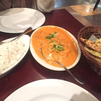Rasoi - Chicken Tikka Masala w/ rice and garlic naan. - Indian Near Me - Burlingame, California