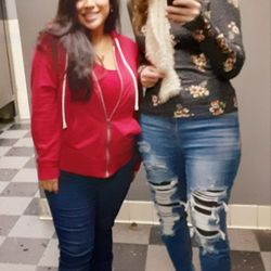 Press Play - Every woman needs a ladie's room selfie with their bestie!