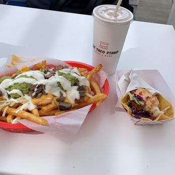The Taco Stand - Carb e Asada Fries, Baja Taco, and horchata - Tacos Near Me - Encinitas, California