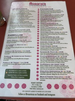 Menu photo 4 Rosario's ComidaMex & Bar San Antonio, TX Menu photo 4 Rosario's ComidaMex & Bar San Antonio, TX