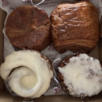 Salted Butter - Clockwise from top left: kouign-amann, pain au chocolate, cinnamon roll, apple fritter - Desserts Near Me - Pasadena, California Salted Butter - Clockwise from top left: kouign-amann, pain au chocolate, cinnamon roll, apple fritter - Desserts Near Me - Pasadena, California