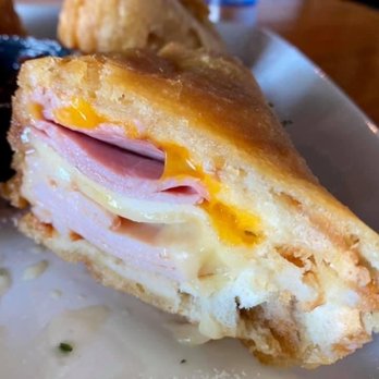JP's Hideout - Close up of the inside of the Monte Cristo Sandwich at JP's Hideout - American Near Me - Cottleville, Missouri