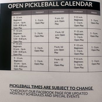 Hicks Community Center - Pickleball calendar - Tulsa, Oklahoma