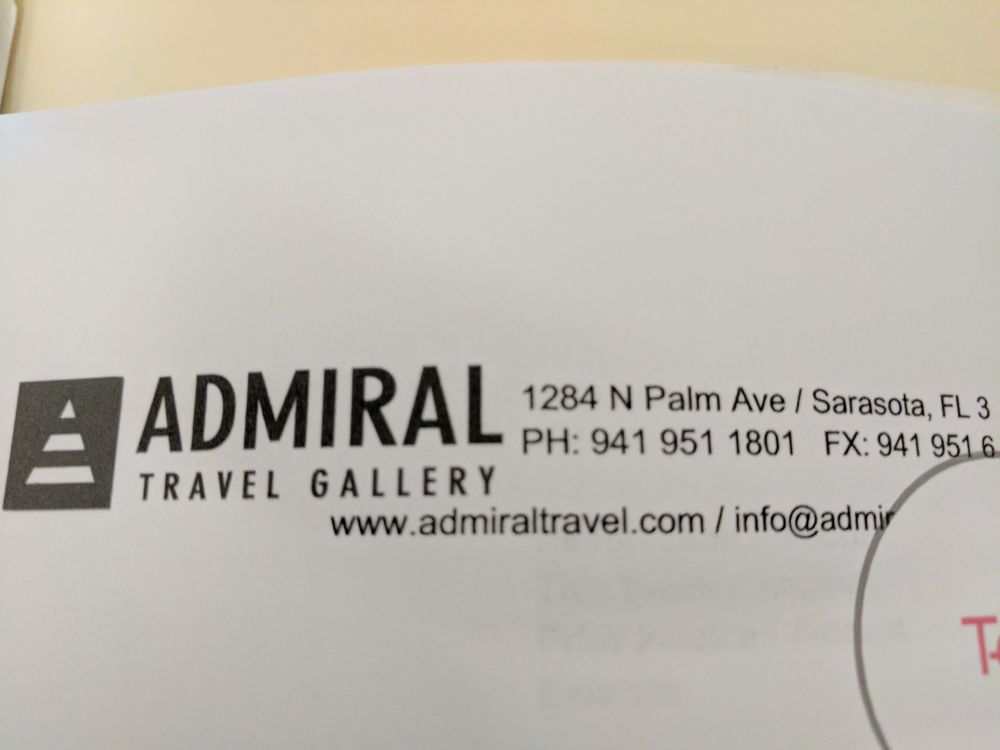 ADMIRAL TRAVEL Updated September 2024 1284 N Palm Ave, Sarasota