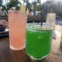 Strawberry Fields and Pandan-Lada cocktails Strawberry Fields and Pandan-Lada cocktails