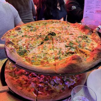 Happy Camper - Street corn pizza & The Greg pizza - Bars Near Me - Chicago, Illinois