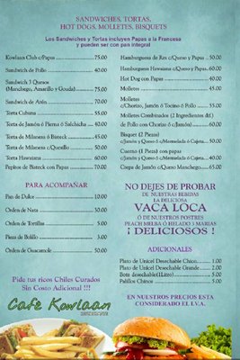 Menu photo 2 Kowloon Delight & Lounge México, D.F., DIF Menu photo 2 Kowloon Delight & Lounge México, D.F., DIF
