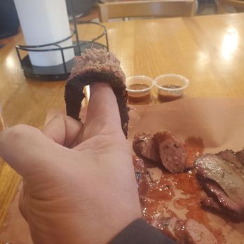 Bashful Bandit Barbecue - Bend test on brisket. This brisket passed. - Barbeque Near Me - Tucson, Arizona Bashful Bandit Barbecue - Bend test on brisket. This brisket passed. - Barbeque Near Me - Tucson, Arizona