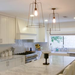 Honed Carrara Marble Countertops by Summit Stoneworks, Design by Bayhill Design