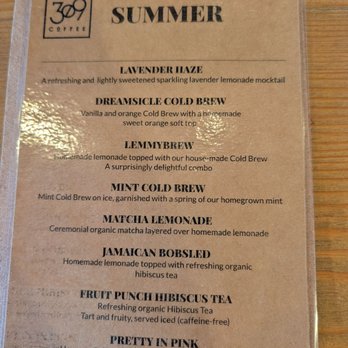 309 Coffee - Menu - Coffee & Tea Near Me - Georgetown, Texas 309 Coffee - Menu - Coffee & Tea Near Me - Georgetown, Texas