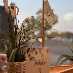 Basil Cafe Thai Cuisine - This adorable Straw Hats flag added to their boat decor by table 3