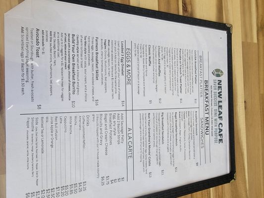 Menu photo 2 New Leaf Cafe Colusa, CA Menu photo 2 New Leaf Cafe Colusa, CA