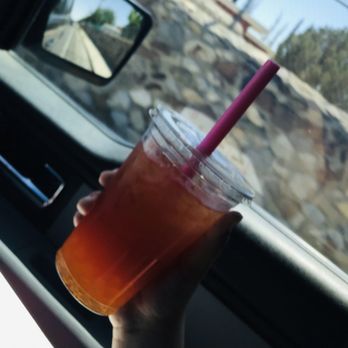 Donuts N Boba - Tea with peach pearls - Bubble Tea Near Me - El Paso, Texas