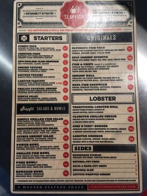 Menu photo 6 Slapfish Albuquerque, NM