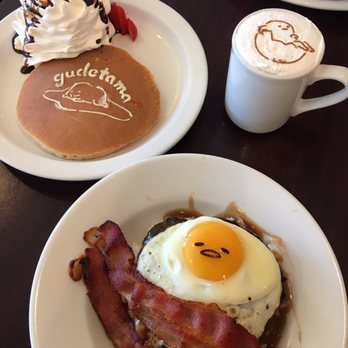 Eggs 'n Things - Sleepy menu: pancake, loco moco, and hot (more like room temperature) chocolate - Breakfast & Brunch Near Me - Honolulu, Hawaii