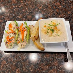 Wine & More - Chicken Salad Lettuce Wraps w/ Clam Chowder Soup