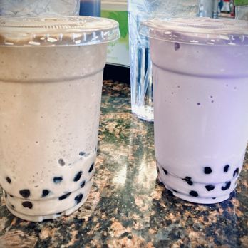 Pho Cafe Hong Kong Diner - (L) Cookies and cream boba; (R) Taro boba - Chinese Near Me - Reno, Nevada