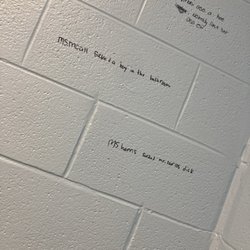 Washington Irving Elementary School - Shameful things on wall