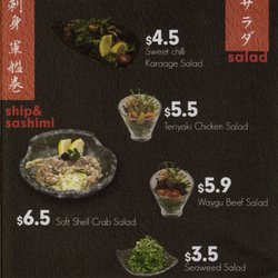 Sushi Metro - Menu: ship & sashimi