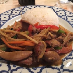 Kim - Riz nature avec canard au thai curry