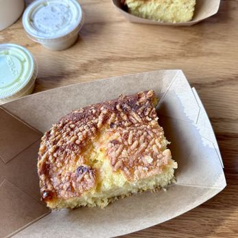Pecking House - The best corn bread with honey!  We didn't order dessert anymore ! - Chicken Shop Near Me - Brooklyn, New York