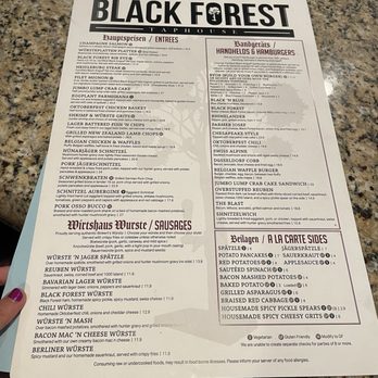 Black Forest Tap House - Menu - German Near Me - Fallston, Maryland