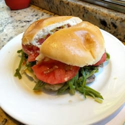 Da-Dino - Sandwich with beef, tomatoes, and.. Green beans?! Strange but interestingly good.
