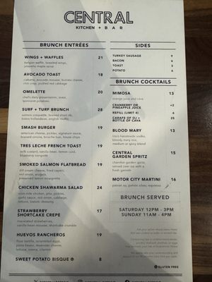 Menu photo 3 Central Kitchen + Bar Detroit, MI