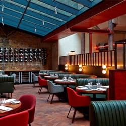 Dining Room tables under the skylight
