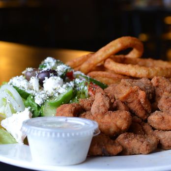 Sami's Sunrise Grill - Dry Ribs with Onion Rings and Greek Salad - Breakfast & Brunch Near Me - Saskatoon, Saskatchewan Sami's Sunrise Grill - Dry Ribs with Onion Rings and Greek Salad - Breakfast & Brunch Near Me - Saskatoon, Saskatchewan