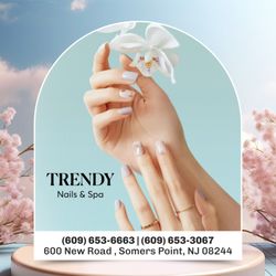Trendy Nails & Spa - Elevate your look with our classic white medium nails! Perfect for any occasion