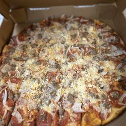 Melting Pot Pizza - Pizza pepperoni sausage onion