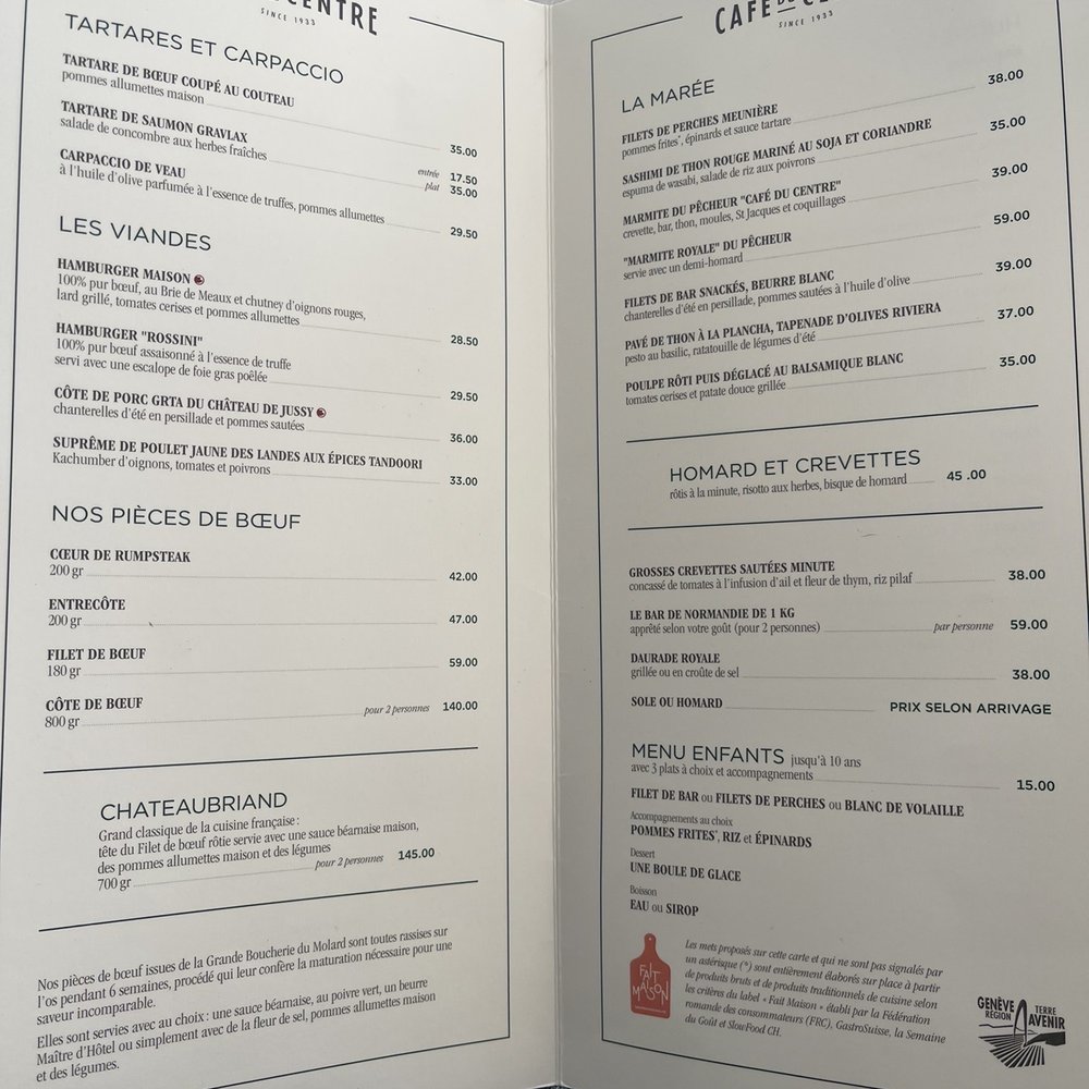 Café du Centre - Menu - French Near Me - Geneva, GE Café du Centre - Menu - French Near Me - Geneva, GE